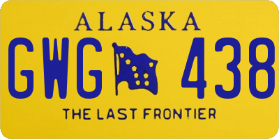 AK license plate GWG438