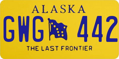 AK license plate GWG442