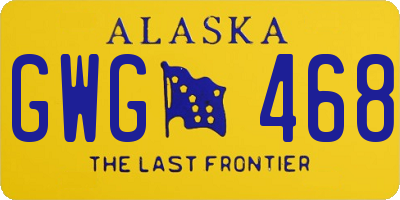 AK license plate GWG468