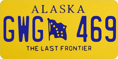 AK license plate GWG469