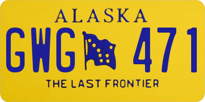 AK license plate GWG471