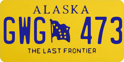 AK license plate GWG473