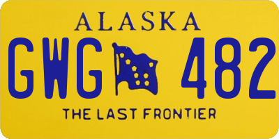 AK license plate GWG482