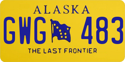 AK license plate GWG483