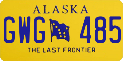 AK license plate GWG485
