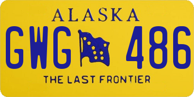 AK license plate GWG486