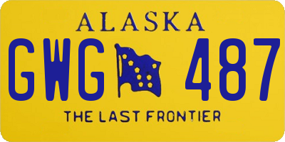 AK license plate GWG487