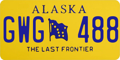 AK license plate GWG488