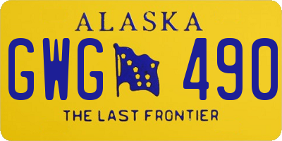 AK license plate GWG490