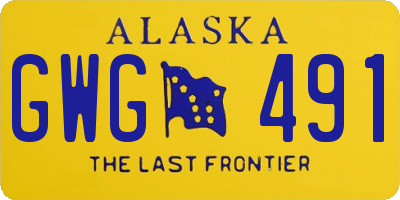 AK license plate GWG491