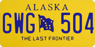 AK license plate GWG504