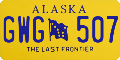 AK license plate GWG507