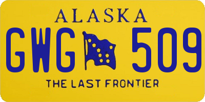 AK license plate GWG509