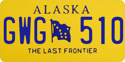 AK license plate GWG510