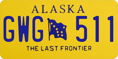 AK license plate GWG511