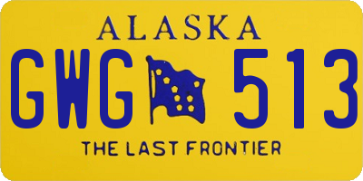 AK license plate GWG513