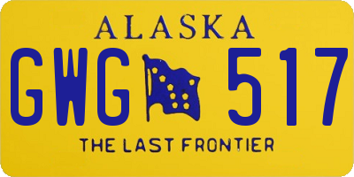 AK license plate GWG517
