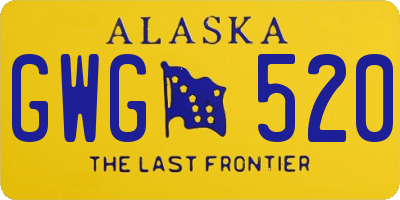 AK license plate GWG520