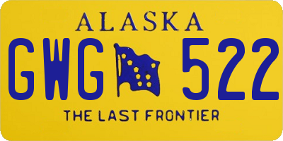 AK license plate GWG522