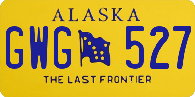 AK license plate GWG527