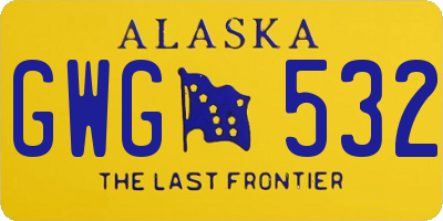 AK license plate GWG532