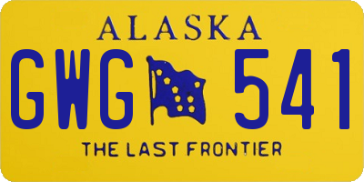 AK license plate GWG541