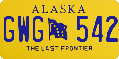 AK license plate GWG542