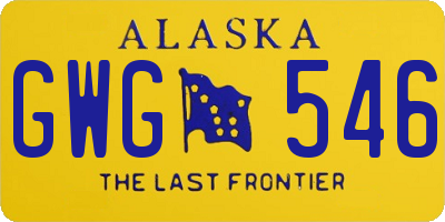 AK license plate GWG546