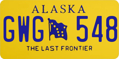 AK license plate GWG548