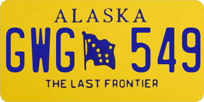 AK license plate GWG549