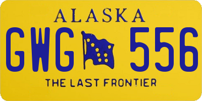 AK license plate GWG556