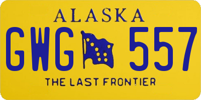 AK license plate GWG557