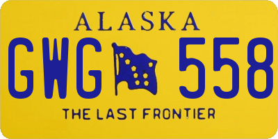 AK license plate GWG558