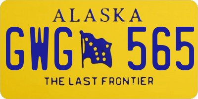 AK license plate GWG565