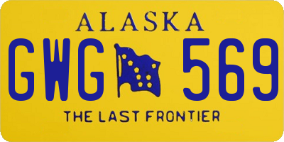 AK license plate GWG569