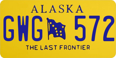 AK license plate GWG572