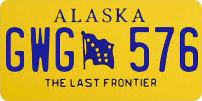 AK license plate GWG576