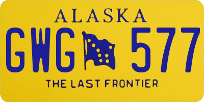AK license plate GWG577