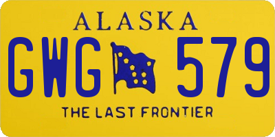 AK license plate GWG579