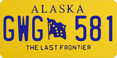 AK license plate GWG581