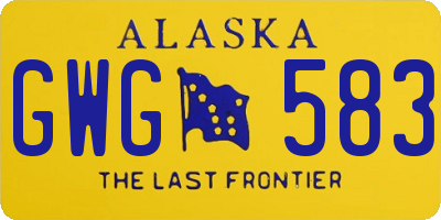 AK license plate GWG583