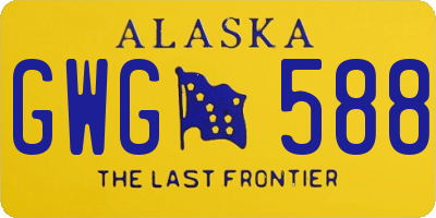 AK license plate GWG588