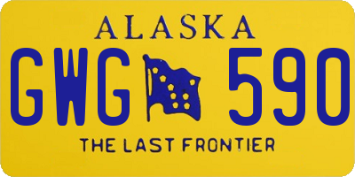 AK license plate GWG590