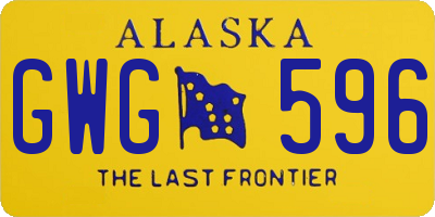 AK license plate GWG596