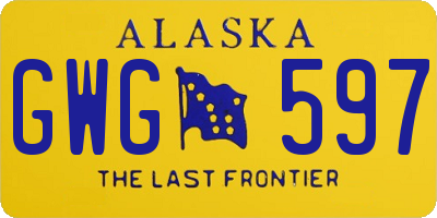 AK license plate GWG597