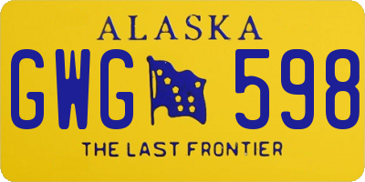 AK license plate GWG598