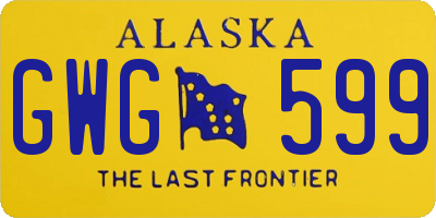 AK license plate GWG599