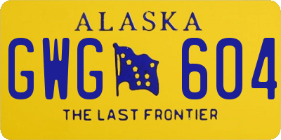 AK license plate GWG604