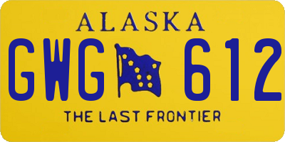 AK license plate GWG612