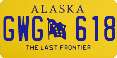 AK license plate GWG618